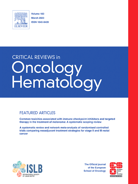 SCI CRITICAL REVIEWS IN ONCOLOGY HEMATOLOGY sci-critical-reviews-in-oncology-hematology